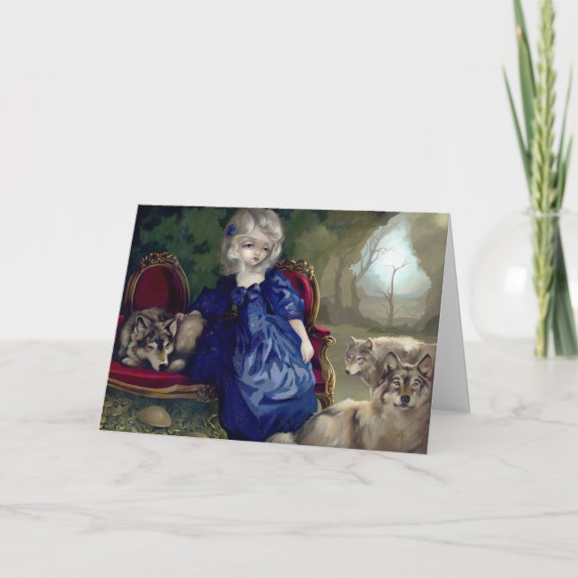 Tarjeta de felicitación "Loup-Garou: La Tristesse" (Anverso)