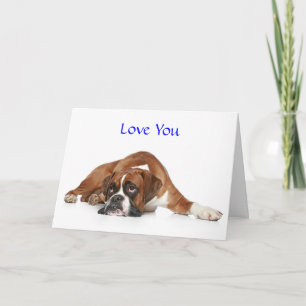 Tarjeta de Felicitación Love You Boxer - Verso Int