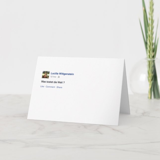Tarjeta de felicitación Lucille Wittgenstein (Anverso)