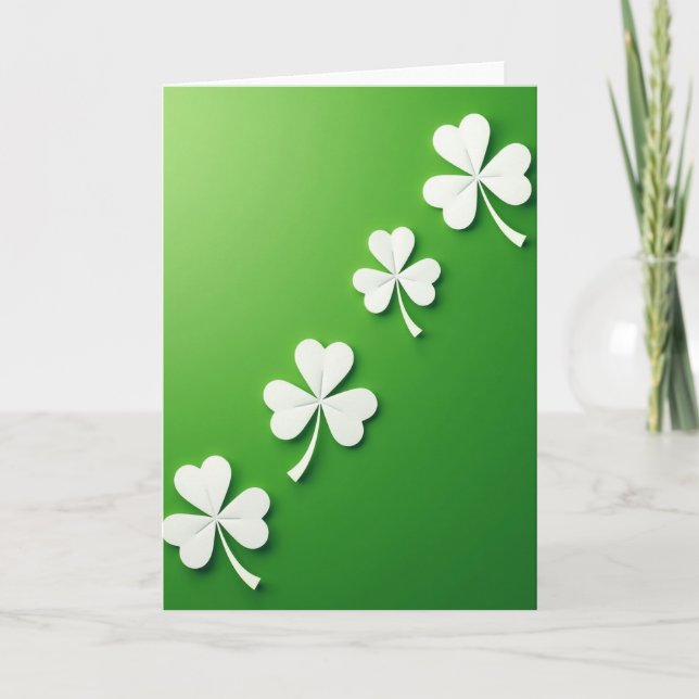 Tarjeta de Felicitación Lucky Shamrock (Anverso)