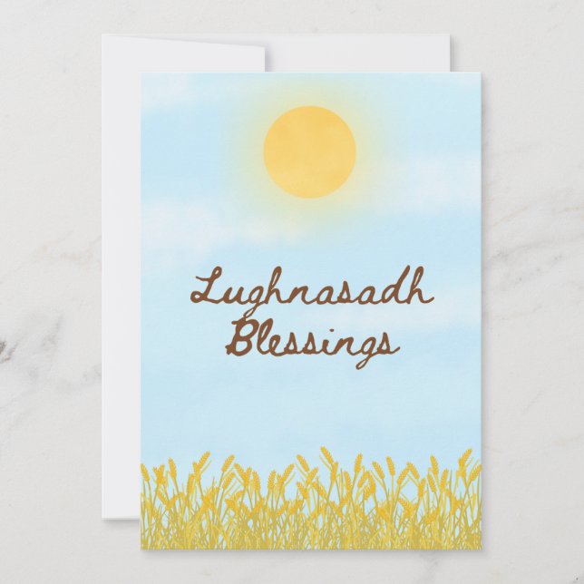 Tarjeta de felicitación Lughnasadh (Anverso)