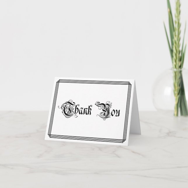Tarjeta de felicitación lujosa y opulenta "Gracias (Anverso)