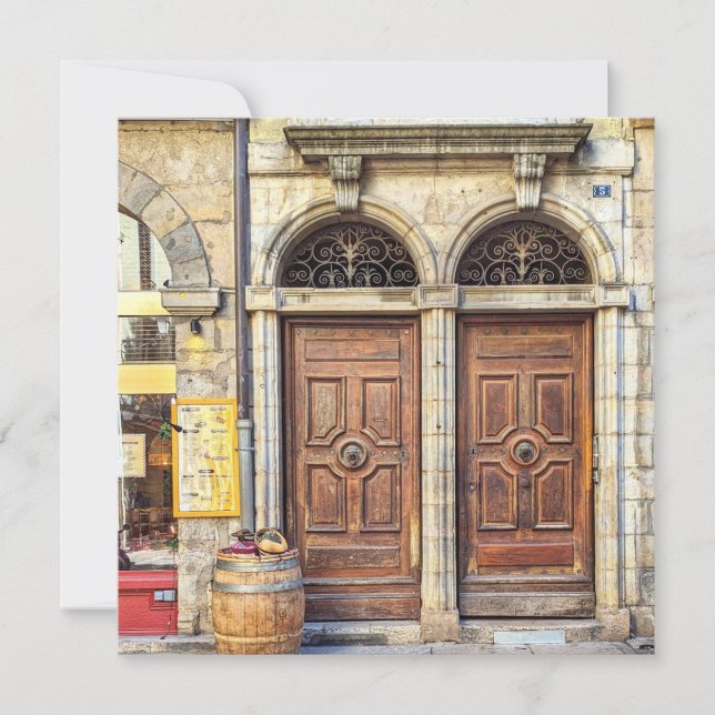 Tarjeta de felicitación Lyon Doors (Anverso)