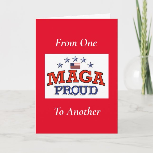 Tarjeta de felicitación MAGA Proud Blank (Anverso)