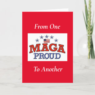 Tarjeta de felicitación MAGA Proud Blank