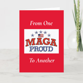 Tarjeta de felicitación MAGA Proud Blank