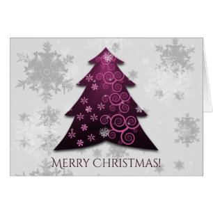 Tarjeta de felicitación Magenta Festiva Christmas