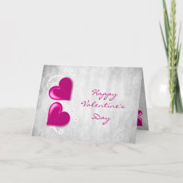 Tarjeta de felicitación Magenta Valentine Hearts