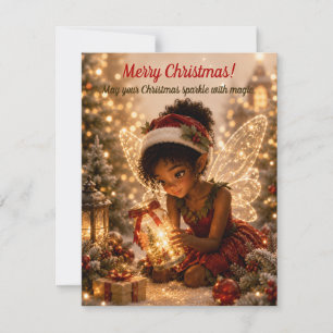 Tarjeta de felicitación mágica de Navidad - Hada d