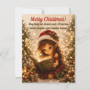 Tarjeta de felicitación mágica de Navidad - Hada d
