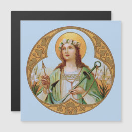 Tarjeta de felicitación magnética cuadrada St Phil