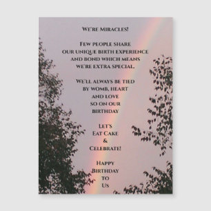 Tarjeta de felicitación magnética de cumpleaños mú