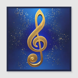 Tarjeta de felicitación magnética G-Clef