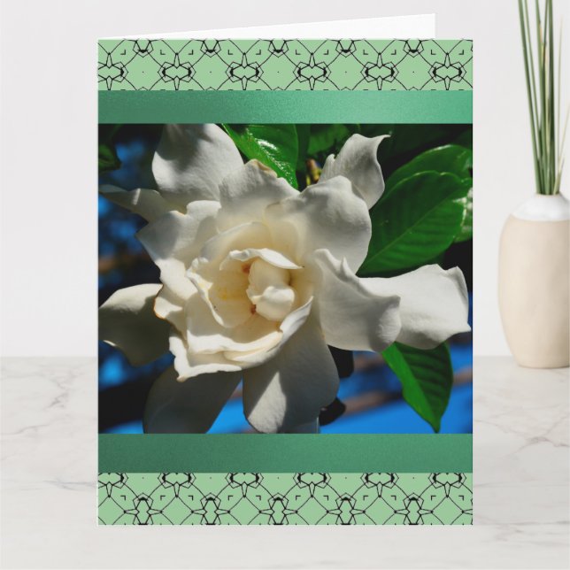 Tarjeta de felicitación Magnolia-Light Green Desig (Anverso)