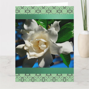 Tarjeta de felicitación Magnolia-Light Green Desig