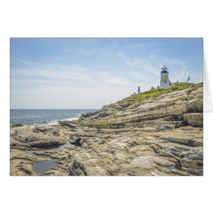 Tarjeta de felicitación Maine para el faro de Pema