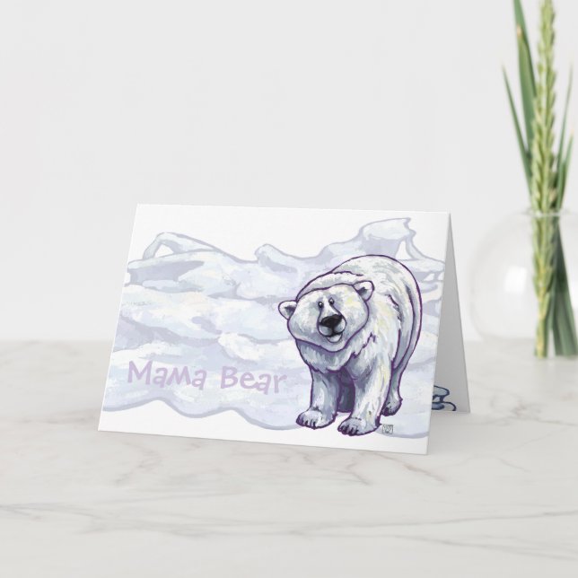 Tarjeta de felicitación Mama Polar Bear (Anverso)