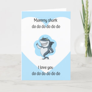 Tarjeta de felicitación mami Shark