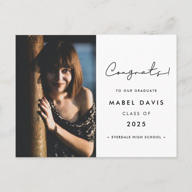 Tarjeta de felicitación manuscrita minimalista (Anverso)