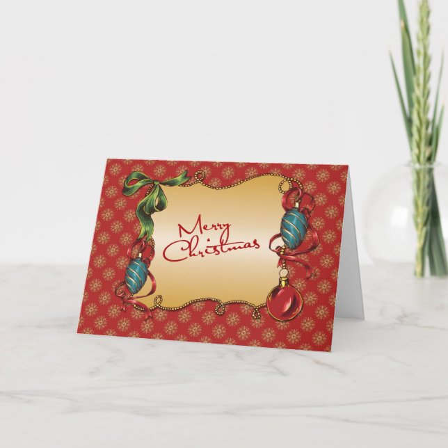 Tarjeta de felicitación marco para el ornamentado  (Anverso)