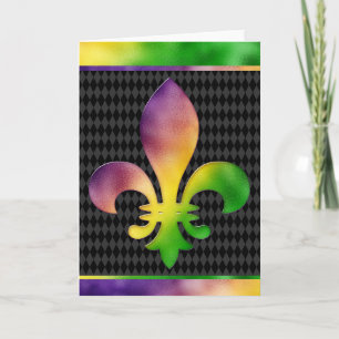 Tarjeta de felicitación Mardi Gras, Mardi Gras Fle