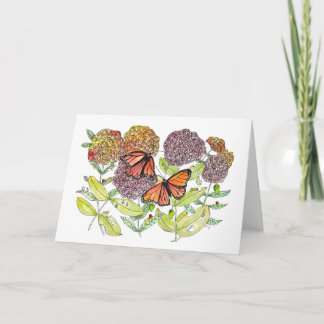 Tarjeta de Felicitación - Mariposas Monarca