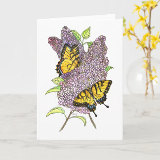 Tarjeta de Felicitación - Mariposas Swallowtail de
