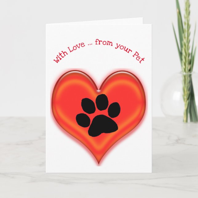 Tarjeta de felicitación - Mascota Valentine (Anverso)