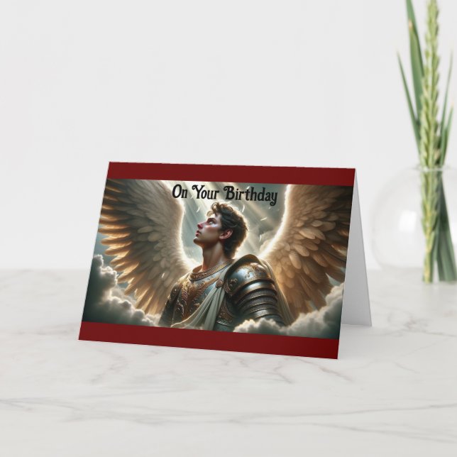 Tarjeta de felicitación masculina de cumpleaños An (Anverso)