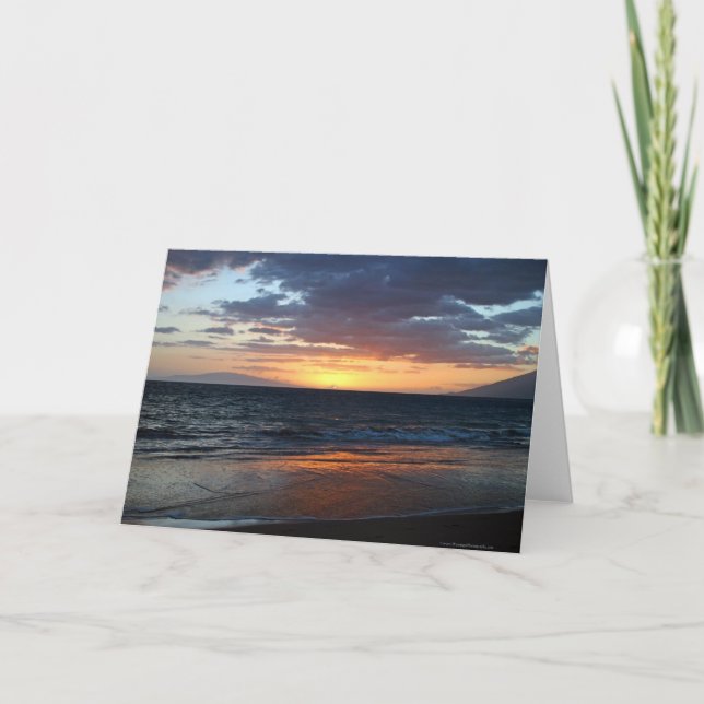 Tarjeta de felicitación Maui Sunset (Anverso)