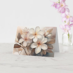 Tarjeta de felicitación Maui White Plumeria
