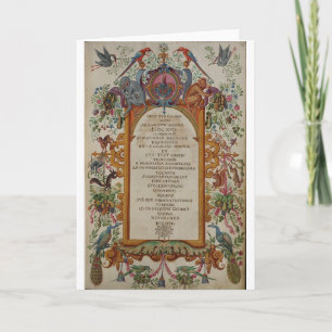 Tarjeta de felicitación medieval de la