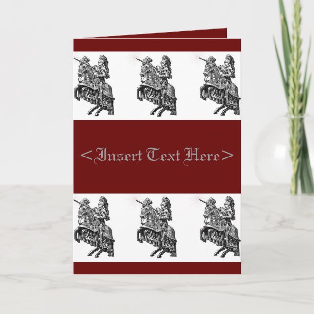 Tarjeta de felicitación medieval de los caballeros (Anverso)