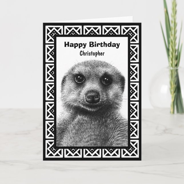Tarjeta de felicitación Meerkat (Anverso)
