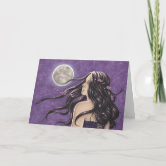 Tarjeta de felicitación melancólica de la noche