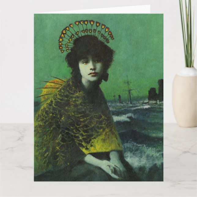 Tarjeta de felicitación Melancólica Siren (Anverso)