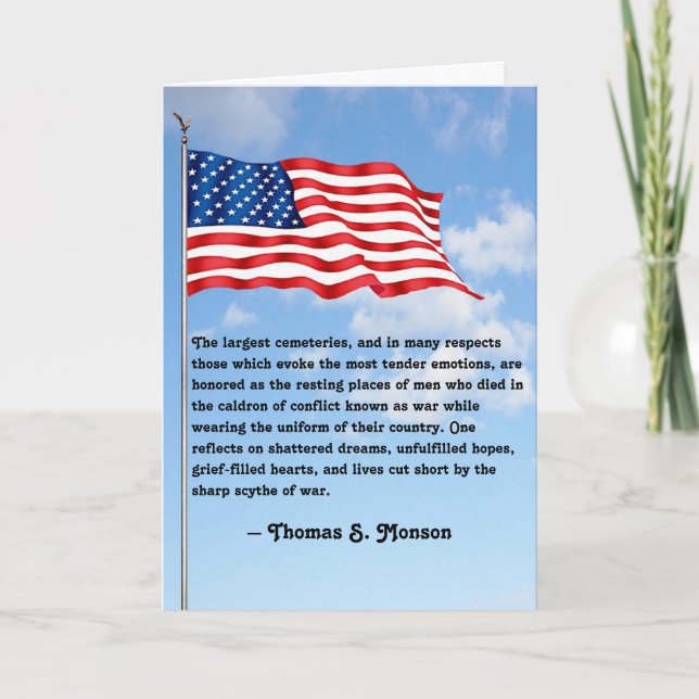 Tarjeta de felicitación Memorial Day (Anverso)
