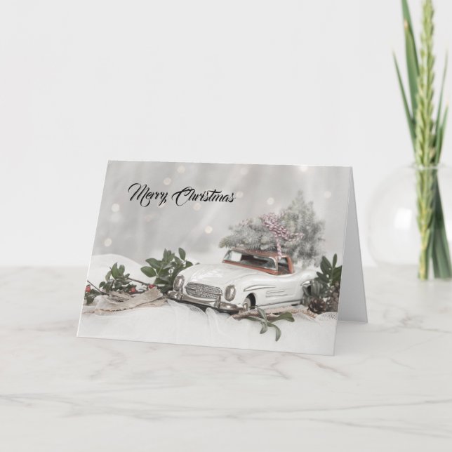 Tarjeta de felicitación Mercedes Benz para navidad (Anverso)