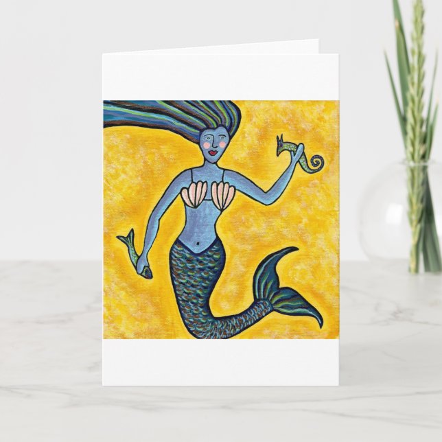 Tarjeta de felicitación Mermaid (Anverso)