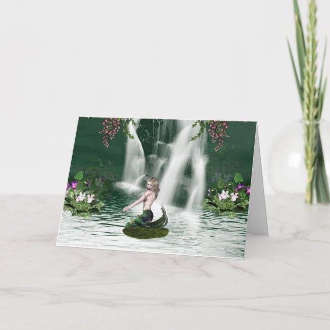 Tarjeta de felicitación Mermaid Shower (Anverso)