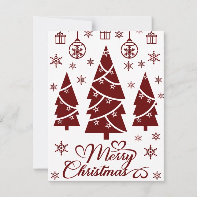 Tarjeta de felicitación Merry Christmas Blank (Anverso)