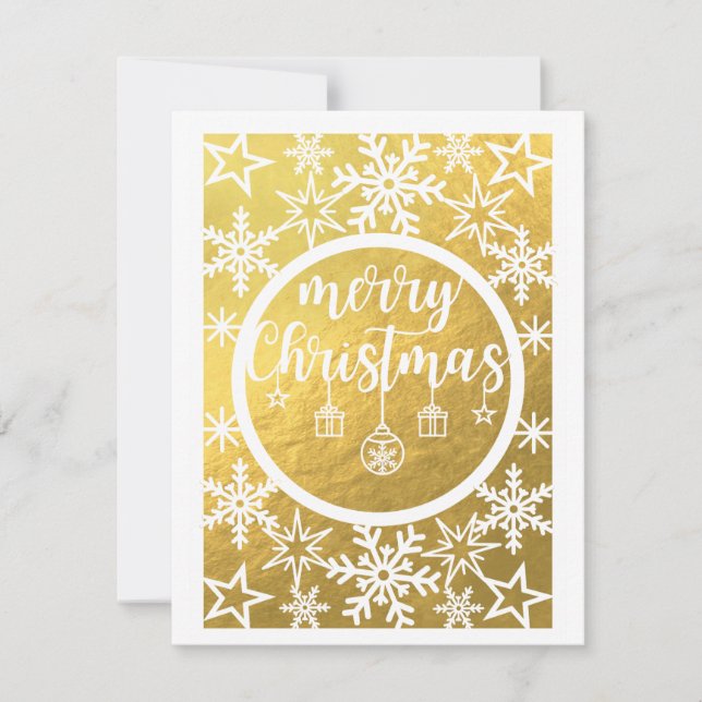 Tarjeta de felicitación Merry Christmas Blank (Anverso)