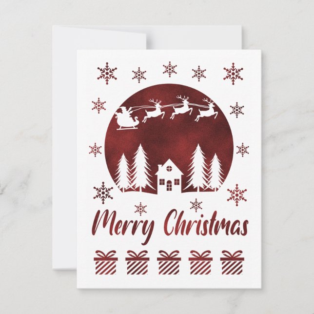 Tarjeta de felicitación Merry Christmas Blank (Anverso)