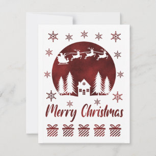 Tarjeta de felicitación Merry Christmas Blank