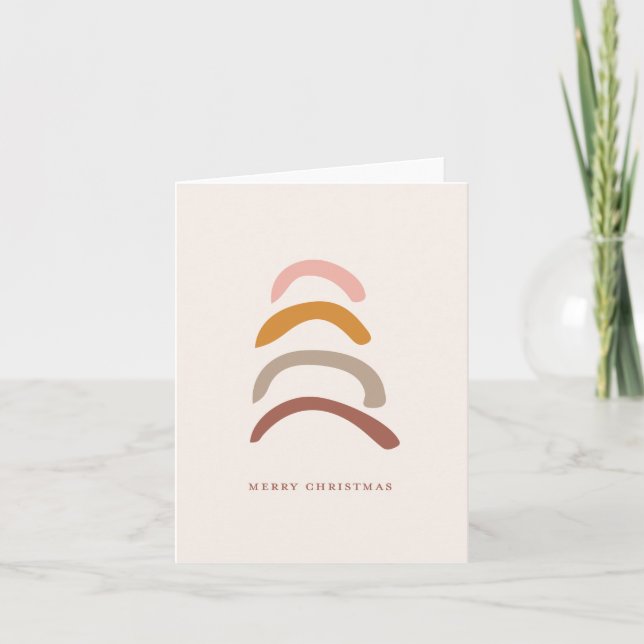 Tarjeta de felicitación Merry Christmas Cute Blank (Anverso)
