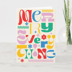 Tarjeta de felicitación Merry Everything Trendy Ty
