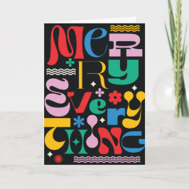 Tarjeta de felicitación Merry Everything Trendy Ty