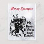 Tarjeta de felicitación Merry Krampus<br><div class="desc">¡Cuidado con el Krampus en Yule!  Si no eres bueno,  te comerá.</div>