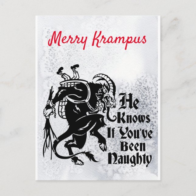 Tarjeta de felicitación Merry Krampus (Anverso)