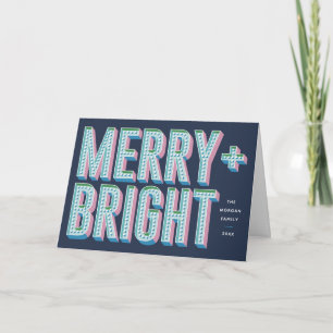 Tarjeta de felicitación Merry + Marquee Brillante 